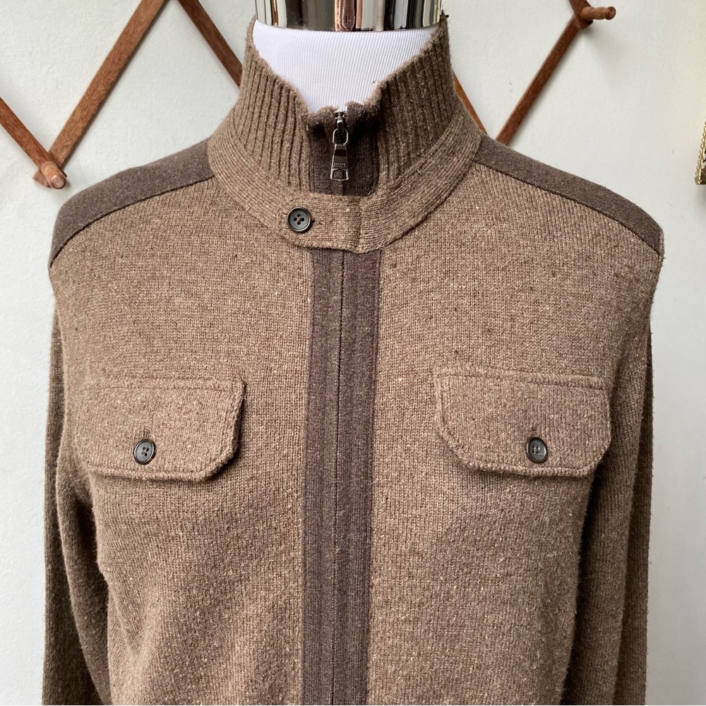 Banana Republic Wool Knit Brown Sweater Jacket - Picture 2 of 12